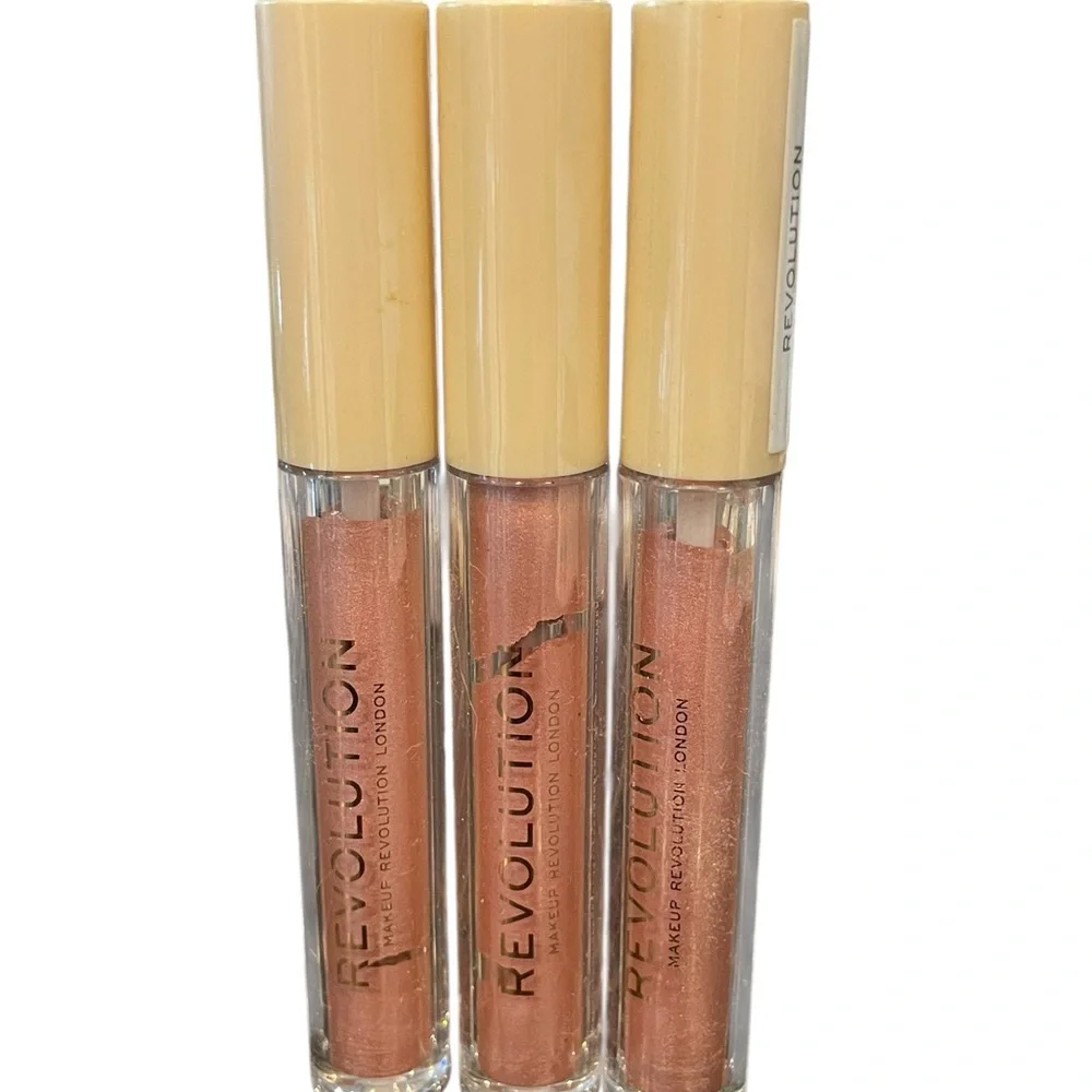 Makeup Revolution London Metallic Lip Gloss Nudes Collection Bustier‎ BRILLIANT